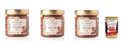 Brontedolci Crema Spalmabile con Cioccolato di Modica IGP Schokoladenaufstrich Schokolade 3x 190g Streichfähige Brotaufstrich in Glas Italienisches Produkt aus Sizilien + Italian Gourmet polpa 400g Brontedolci Crema Spalmabile con Cioccolato di Modica IGP Schokoladenaufstrich Schokolade 3x 190g Streichfähige Brotaufstrich in Glas Italienisches Produkt aus Sizilien + Italian Gourmet polpa 400g von Italian Gourmet E.R.