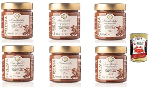 Brontedolci Crema Spalmabile con Cioccolato di Modica IGP Schokoladenaufstrich Schokolade 6x 190g Streichfähige Brotaufstrich in Glas Italienisches Produkt aus Sizilien + Italian Gourmet polpa 400g Brontedolci Crema Spalmabile con Cioccolato di Modica IGP Schokoladenaufstrich Schokolade 6x 190g Streichfähige Brotaufstrich in Glas Italienisches Produkt aus Sizilien + Italian Gourmet polpa 400g von Italian Gourmet E.R.
