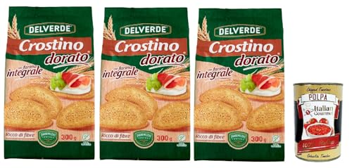 Buitoni Crostino con farina Integrale Croutons mit Vollkornmehl Snacks 3x 300g reich an Ballaststoffen + Italian Gourmet polpa 400g Buitoni Crostino con farina Integrale Croutons mit Vollkornmehl Snacks 3x 300g reich an Ballaststoffen + Italian Gourmet polpa 400g von Italian Gourmet E.R.