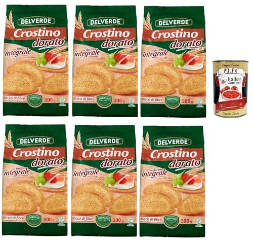 Buitoni Crostino con farina Integrale Croutons mit Vollkornmehl Snacks 6x 300g reich an Ballaststoffen + Italian Gourmet polpa 400g Buitoni Crostino con farina Integrale Croutons mit Vollkornmehl Snacks 6x 300g reich an Ballaststoffen + Italian Gourmet polpa 400g von Italian Gourmet E.R.