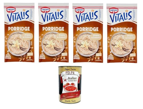C. Vitalis Classic Porridge mit Haferflocken und zarter Bourbon-Vanille 4x 54g+ Italian Gourmet polpa 400g C. Vitalis Classic Porridge mit Haferflocken und zarter Bourbon-Vanille 4x 54g+ Italian Gourmet polpa 400g von Italian Gourmet E.R.