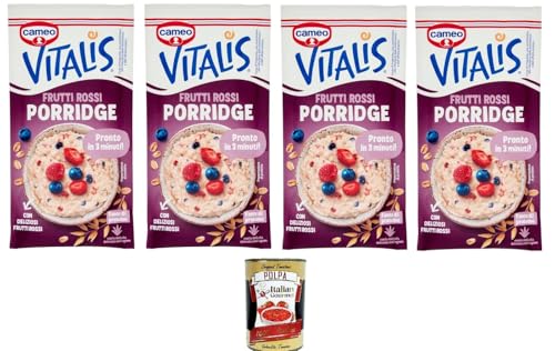 C.Vitalis Porridge mit Haferflocken und leckeren roten Früchten 4x53g+ Italian Gourmet polpa 400g C.Vitalis Porridge mit Haferflocken und leckeren roten Früchten 4x53g+ Italian Gourmet polpa 400g von Italian Gourmet E.R.