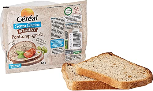 CÉRÉAL PFANNE CAMPAGNOLO VOLLKORN, Glutenfreies Brot, Laktosefrei Auf Basis von Buchweizenvollkornmehl 175 gr + Italian Gourmet Polpa 400g von Italian Gourmet E.R.