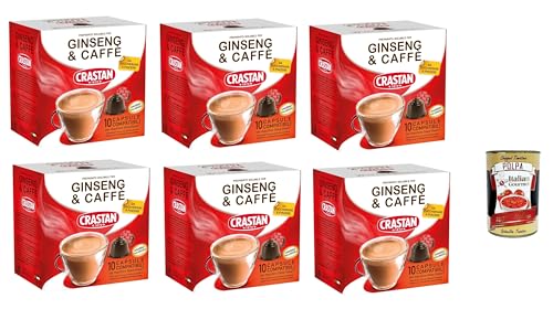 CRASTAN, 60 -Kapseln, Ginseng- und Kaffee-Kapseln, glutenfrei, 100% Made in Italy + Italian Gourmet polpa 400g CRASTAN, 60 -Kapseln, Ginseng- und Kaffee-Kapseln, glutenfrei, 100% Made in Italy + Italian Gourmet polpa 400g von Italian Gourmet E.R.