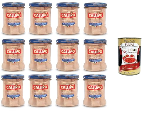 Callipo Filetti di Tonno al naturale in acqua di mare Natürliche Thunfischfilets in Aquamaris-Meerwasser 12x170gr + Italian Gourmet polpa 400g Callipo Filetti di Tonno al naturale in acqua di mare Natürliche Thunfischfilets in Aquamaris-Meerwasser 12x170gr + Italian Gourmet polpa 400g von Italian Gourmet E.R.