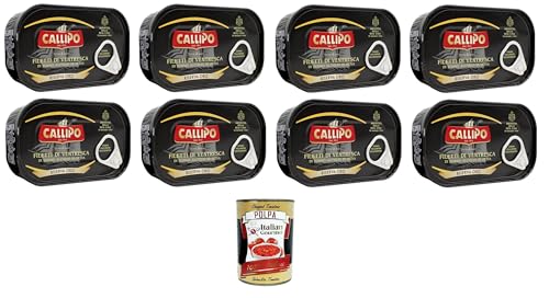 Callipo Filetti di Ventresca di Tonno all'olio di oliva Thunfischbauchfilets in Olivenöl 8x125gr + Italian Gourmet polpa 400g Callipo Filetti di Ventresca di Tonno all'olio di oliva Thunfischbauchfilets in Olivenöl 8x125gr + Italian Gourmet polpa 400g von Italian Gourmet E.R.
