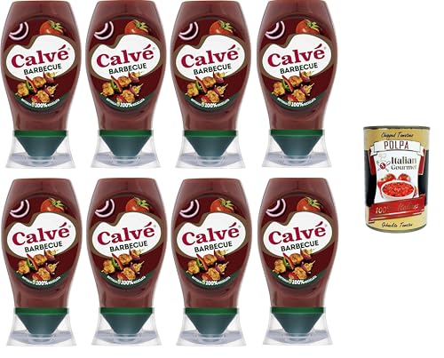 Calvé Barbecue-Sauce, BBQ-Sauce mit starkem Holz- und Raucharoma, ideal für alle Fleischgerichte, 8 x 250 ml + Italian Gourmet polpa 400gr Calvé Barbecue-Sauce, BBQ-Sauce mit starkem Holz- und Raucharoma, ideal für alle Fleischgerichte, 8 x 250 ml + Italian Gourmet polpa 400gr von Italian Gourmet E.R.