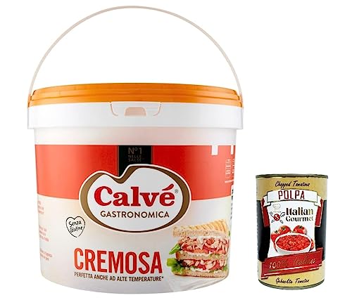 Calvé Gastronomica Cremosa 5 Kg ohne Konservierungsstoffe und ohne Zucker, Gluten -frei + Italian Gourmet polpa 400g Calvé Gastronomica Cremosa 5 Kg ohne Konservierungsstoffe und ohne Zucker, Gluten -frei + Italian Gourmet polpa 400g von Italian Gourmet E.R.
