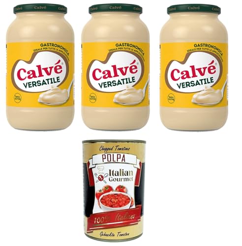 Calvè Maionese Versatile glutenfreie gastronomische Mayonnaise 3x 825ml+ Italian Gourmet Polpa 400g Calvè Maionese Versatile glutenfreie gastronomische Mayonnaise 3x 825ml+ Italian Gourmet Polpa 400g von Italian Gourmet E.R.