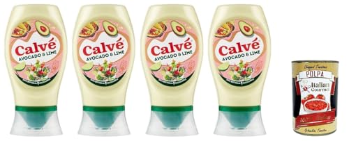 Calvè Salsa, Avocado- und Limettensauce,Würzsoße, Glutenfrei Würzsauce, 250ml Top Down 4x 250ml + Italian Gourmet polpa 400g Calvè Salsa, Avocado- und Limettensauce,Würzsoße, Glutenfrei Würzsauce, 250ml Top Down 4x 250ml + Italian Gourmet polpa 400g von Italian Gourmet E.R.