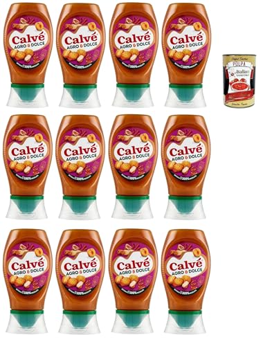 Calvé Sauce Agro & Dolce,Fruchtige Süß-Sauer-Sauce,Glutenfrei Würzsauce,Top Down 12x 250ml + Italian Gourmet polpa 400g Calvé Sauce Agro & Dolce,Fruchtige Süß-Sauer-Sauce,Glutenfrei Würzsauce,Top Down 12x 250ml + Italian Gourmet polpa 400g von Italian Gourmet E.R.