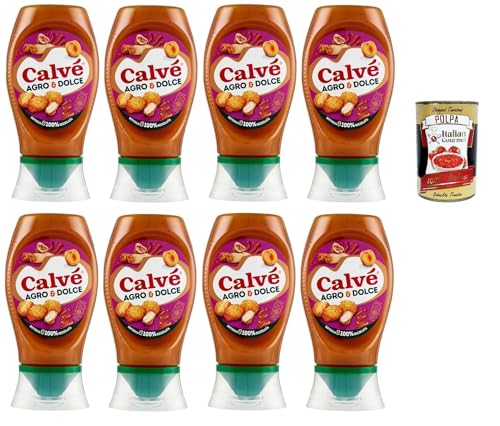 Calvé Sauce Agro & Dolce,Fruchtige Süß-Sauer-Sauce,Glutenfrei Würzsauce,Top Down 8x 250ml + Italian Gourmet polpa 400g Calvé Sauce Agro & Dolce,Fruchtige Süß-Sauer-Sauce,Glutenfrei Würzsauce,Top Down 8x 250ml + Italian Gourmet polpa 400g von Italian Gourmet E.R.