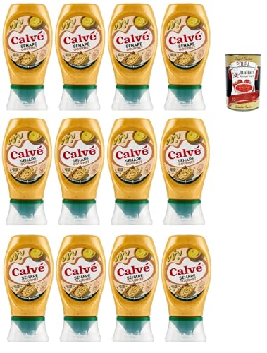 Calvè Senape Gourmet,Senf mit leicht würzigen Körnern, Würzsoße, Glutenfrei Würzsauce,Top Down 12x 250ml + Italian Gourmet polpa 400g Calvè Senape Gourmet,Senf mit leicht würzigen Körnern, Würzsoße, Glutenfrei Würzsauce,Top Down 12x 250ml + Italian Gourmet polpa 400g von Italian Gourmet E.R.