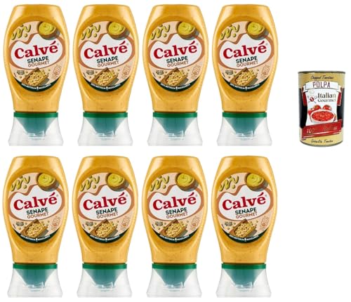 Calvè Senape Gourmet,Senf mit leicht würzigen Körnern, Würzsoße, Glutenfrei Würzsauce,Top Down 8x 250ml + Italian Gourmet polpa 400g Calvè Senape Gourmet,Senf mit leicht würzigen Körnern, Würzsoße, Glutenfrei Würzsauce,Top Down 8x 250ml + Italian Gourmet polpa 400g von Italian Gourmet E.R.