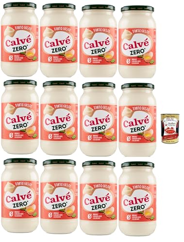 Calvé Zero, Maionische Salsa. Glutenfrei, -55% der Fette, Laktose -frei, Mayonnaise ohne Konservierungsstoffe und Farbstoffe,12x 430 ml + Italian Gourmet polpa 400g Calvé Zero, Maionische Salsa. Glutenfrei, -55% der Fette, Laktose -frei, Mayonnaise ohne Konservierungsstoffe und Farbstoffe,12x 430 ml + Italian Gourmet polpa 400g von Italian Gourmet E.R.