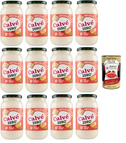 Calvé Zero, Mayonnaise mit wenigen Kalorien, Vegan und laktosefrei, 12x430ml+ Italian Gourmet polpa 400gr Calvé Zero, Mayonnaise mit wenigen Kalorien, Vegan und laktosefrei, 12x430ml+ Italian Gourmet polpa 400gr von Italian Gourmet E.R.