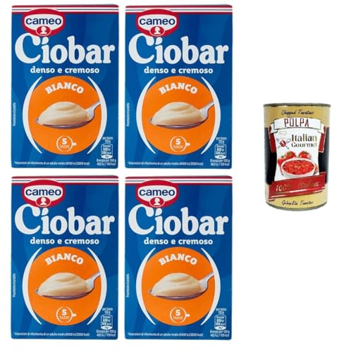 Cameo Ciobar Bianco- Pulver Zubereitung für Heiße Weiße Schokolade Hot Chocolate 4x 105g-Packung, jede Packung enthält 5 Beutel à 21g + Italian Gourmet polpa 400g Cameo Ciobar Bianco- Pulver Zubereitung für Heiße Weiße Schokolade Hot Chocolate 4x 105g-Packung, jede Packung enthält 5 Beutel à 21g + Italian Gourmet polpa 400g von Italian Gourmet E.R.