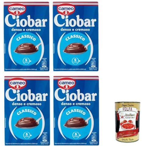Cameo Ciobar Classico - Pulver Zubereitung für Heiße Schokolade Hot Chocolate 4x 125g Packung, jede Packung enthält 5 Beutel à 25g + Italian Gourmet polpa 400g Cameo Ciobar Classico - Pulver Zubereitung für Heiße Schokolade Hot Chocolate 4x 125g Packung, jede Packung enthält 5 Beutel à 25g + Italian Gourmet polpa 400g von Italian Gourmet E.R.