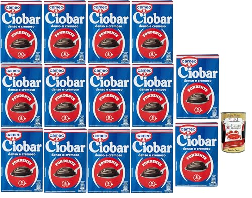 Cameo Ciobar Dark, Heiße Schokolade, Dichte und cremige Getränkemischung mit dunklem Schokoladengeschmack für 5 Tassen, Geeignet für die vegane Zubereitung, 14x 115g + Italian Gourmet polpa 400g Cameo Ciobar Dark, Heiße Schokolade, Dichte und cremige Getränkemischung mit dunklem Schokoladengeschmack für 5 Tassen, Geeignet für die vegane Zubereitung, 14x 115g + Italian Gourmet polpa 400g von Italian Gourmet E.R.