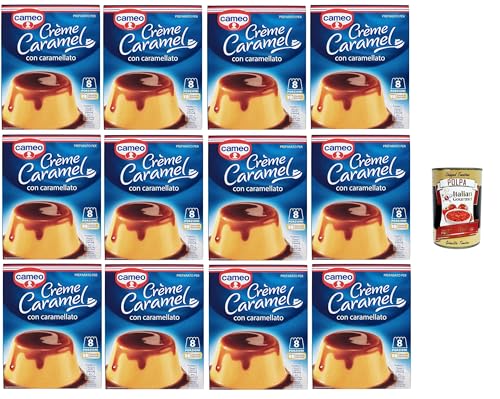 Cameo Crème Caramel Mix mit karamellisiertem, leicht zuzubereitendem Dessert, enthält 2 Beutel Dessertmix und 2 Beutel karamellisiertes, 8 Portionen, 12x 200 g + Italian Gourmet polpa 400g Cameo Crème Caramel Mix mit karamellisiertem, leicht zuzubereitendem Dessert, enthält 2 Beutel Dessertmix und 2 Beutel karamellisiertes, 8 Portionen, 12x 200 g + Italian Gourmet polpa 400g von Italian Gourmet E.R.