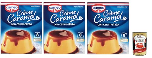 Cameo Crème Caramel Mix mit karamellisiertem, leicht zuzubereitendem Dessert, enthält 2 Beutel Dessertmix und 2 Beutel karamellisiertes, 8 Portionen, 3x 200 g + Italian Gourmet polpa 400g Cameo Crème Caramel Mix mit karamellisiertem, leicht zuzubereitendem Dessert, enthält 2 Beutel Dessertmix und 2 Beutel karamellisiertes, 8 Portionen, 3x 200 g + Italian Gourmet polpa 400g von Italian Gourmet E.R.