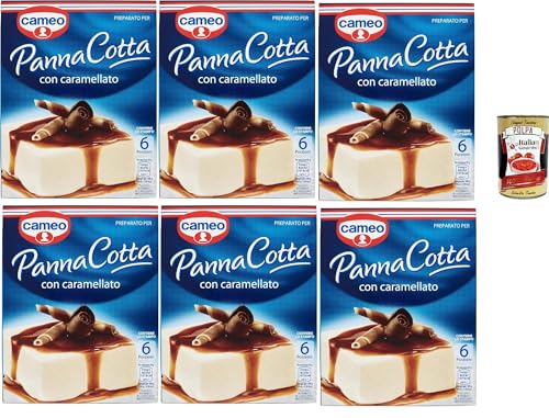 Cameo Panna Cotta Mix mit karamellisiertem, leicht zuzubereitendem Dessert, 1 Packung Mix und 1 Packung karamellisiertes, Karton mit 6 Portionen, 6x 97 g + Italian Gourmet polpa 400g Cameo Panna Cotta Mix mit karamellisiertem, leicht zuzubereitendem Dessert, 1 Packung Mix und 1 Packung karamellisiertes, Karton mit 6 Portionen, 6x 97 g + Italian Gourmet polpa 400g von Italian Gourmet E.R.