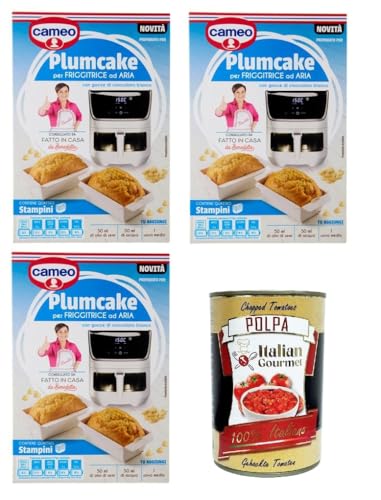 Cameo Preparato per Plumcake per Friggitrice ad Aria con gocce di cioccolato bianco Air Fryer Plumcake Mix mit weißen Schokoladenstückchen 3x192 g+ Italian Gourmet polpa 400g Cameo Preparato per Plumcake per Friggitrice ad Aria con gocce di cioccolato bianco Air Fryer Plumcake Mix mit weißen Schokoladenstückchen 3x192 g+ Italian Gourmet polpa 400g von Italian Gourmet E.R.