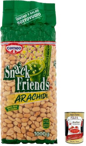 Cameo Snack Friends Arachidi, Geröstete und herzhafte Erdnüsse für Aperitif, Geröstet und gesalzen, ohne Palmöl, Vegan, 1000 g + Italian Gourmet polpa 400g Cameo Snack Friends Arachidi, Geröstete und herzhafte Erdnüsse für Aperitif, Geröstet und gesalzen, ohne Palmöl, Vegan, 1000 g + Italian Gourmet polpa 400g von Italian Gourmet E.R.