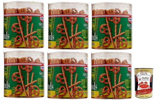 Cameo Snack Friends Sticks & Bretzel, Aperitif Treder, Mischung aus Stöcken und Bretzel alszianer mit Salzkörnern auf der Oberfläche, 6x 300 g + Italian Gourmet polpa 400g Cameo Snack Friends Sticks & Bretzel, Aperitif Treder, Mischung aus Stöcken und Bretzel alszianer mit Salzkörnern auf der Oberfläche, 6x 300 g + Italian Gourmet polpa 400g von Italian Gourmet E.R.