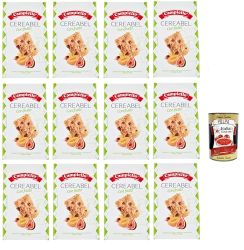 Campiello, Cereabel con frutta, Kekse Müsli mit Früchte Cereebel Früchte, Cereal biscuits with fruit, cookies fur Frühstück 12x 220g + Italian Gourmet polpa 400g Campiello, Cereabel con frutta, Kekse Müsli mit Früchte Cereebel Früchte, Cereal biscuits with fruit, cookies fur Frühstück 12x 220g + Italian Gourmet polpa 400g von Italian Gourmet E.R.