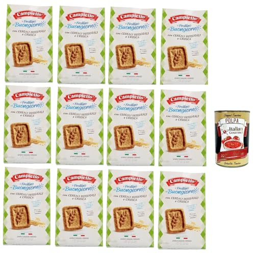 Campiello Frollini integrali con cereali integrali e crusca, Vollkornkekse mit Vollkorn und Kleie, biscuits cookies 12x 350g + Italian Gourmet polpa 400g Campiello Frollini integrali con cereali integrali e crusca, Vollkornkekse mit Vollkorn und Kleie, biscuits cookies 12x 350g + Italian Gourmet polpa 400g von Italian Gourmet E.R.