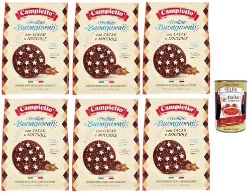Campiello Il Frollino del Buongiorno con cacao e nocciole Shortbread mit Kakao und Haselnüssen, biscuits cookies 100% Italienische Kekse 6x 700g + Italian Gourmet polpa 400g Campiello Il Frollino del Buongiorno con cacao e nocciole Shortbread mit Kakao und Haselnüssen, biscuits cookies 100% Italienische Kekse 6x 700g + Italian Gourmet polpa 400g von Italian Gourmet E.R.