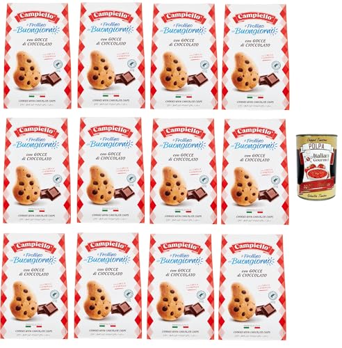 Campiello Il Frollino del Buongiorno con gocce di cioccolato Shortbread mit Schokoladenstückchen. biscuits cookies 100% Italienische Kekse 12x 350g + Italian Gourmet polpa 400g Campiello Il Frollino del Buongiorno con gocce di cioccolato Shortbread mit Schokoladenstückchen. biscuits cookies 100% Italienische Kekse 12x 350g + Italian Gourmet polpa 400g von Italian Gourmet E.R.