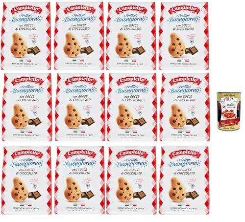 Campiello Il Frollino del Buongiorno con gocce di cioccolato Shortbread mit Schokoladenstückchen. biscuits cookies 100% Italienische Kekse 12x 700g + Italian Gourmet polpa 400g Campiello Il Frollino del Buongiorno con gocce di cioccolato Shortbread mit Schokoladenstückchen. biscuits cookies 100% Italienische Kekse 12x 700g + Italian Gourmet polpa 400g von Italian Gourmet E.R.