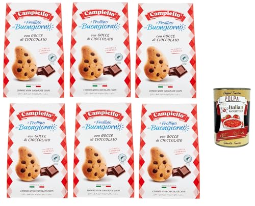 Campiello Il Frollino del Buongiorno con gocce di cioccolato Shortbread mit Schokoladenstückchen. biscuits cookies 100% Italienische Kekse 6x 350g + Italian Gourmet polpa 400g Campiello Il Frollino del Buongiorno con gocce di cioccolato Shortbread mit Schokoladenstückchen. biscuits cookies 100% Italienische Kekse 6x 350g + Italian Gourmet polpa 400g von Italian Gourmet E.R.