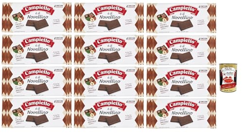 Campiello Novellino con cacao e nocciole, Kekse mit Kakao und Haselnüsse, 12x 350g Kuchen Butterkeks + Italian Gourmet polpa 400g Campiello Novellino con cacao e nocciole, Kekse mit Kakao und Haselnüsse, 12x 350g Kuchen Butterkeks + Italian Gourmet polpa 400g von Italian Gourmet E.R.