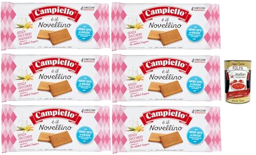 Campiello Novellino senza zuccheri aggiunti, ohne Zuckerzusatz Kekse 6x 350g Kuchen Butterkeks + Italian Gourmet polpa 400g Campiello Novellino senza zuccheri aggiunti, ohne Zuckerzusatz Kekse 6x 350g Kuchen Butterkeks + Italian Gourmet polpa 400g von Italian Gourmet E.R.