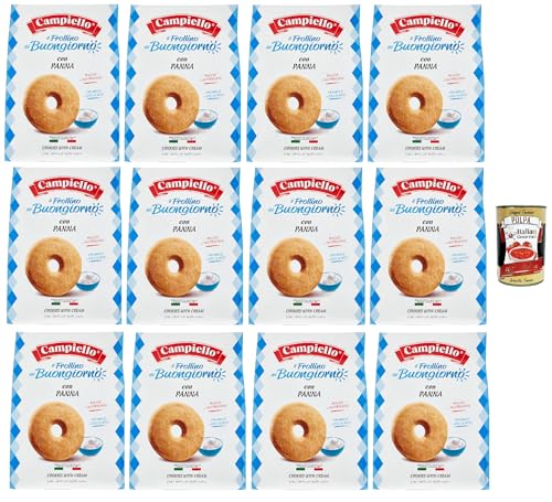 Campiello i Biscotti del Buongiorno Frollini alla panna Sahne Shortbread Kekse mit Sahne 12x 700g biscuits cookies 100% Italienische Kekse + Italian gourmet polpa 400g Campiello i Biscotti del Buongiorno Frollini alla panna Sahne Shortbread Kekse mit Sahne 12x 700g biscuits cookies 100% Italienische Kekse + Italian gourmet polpa 400g von Italian Gourmet E.R.