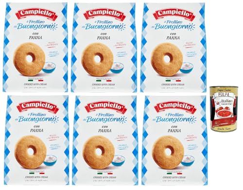 Campiello i Biscotti del Buongiorno Frollini alla panna Sahne Shortbread Kekse mit Sahne 6x 700g biscuits cookies 100% Italienische Kekse + Italian gourmet polpa 400g Campiello i Biscotti del Buongiorno Frollini alla panna Sahne Shortbread Kekse mit Sahne 6x 700g biscuits cookies 100% Italienische Kekse + Italian gourmet polpa 400g von Italian Gourmet E.R.