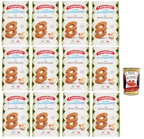 Campiello il Frollino del Buongiorno con Grano Saraceno, Shortbread mit Buchweizen, biscuits cookies 100% Italienische Kekse 12x 350g + Italian Gourmet polpa 400g Campiello il Frollino del Buongiorno con Grano Saraceno, Shortbread mit Buchweizen, biscuits cookies 100% Italienische Kekse 12x 350g + Italian Gourmet polpa 400g von Italian Gourmet E.R.