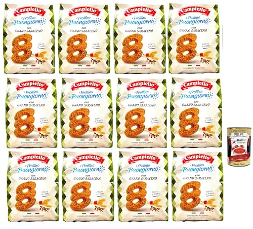 Campiello il Frollino del Buongiorno con Grano Saraceno, Shortbread mit Buchweizen, biscuits cookies 100% Italienische Kekse 12x 700g + Italian Gourmet polpa 400g Campiello il Frollino del Buongiorno con Grano Saraceno, Shortbread mit Buchweizen, biscuits cookies 100% Italienische Kekse 12x 700g + Italian Gourmet polpa 400g von Italian Gourmet E.R.