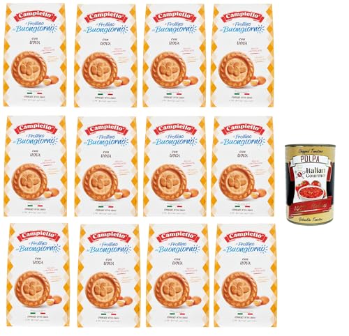 Campiello il Frollino del Buongiorno con Uova, Keks -Shortbread mit Eiern, cookies with eggs, 12x 350 g + Italian Gourmet polpa 400g Campiello il Frollino del Buongiorno con Uova, Keks -Shortbread mit Eiern, cookies with eggs, 12x 350 g + Italian Gourmet polpa 400g von Italian Gourmet E.R.
