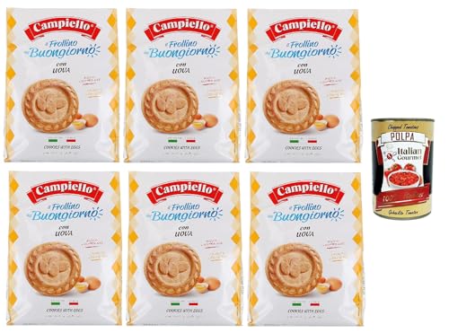 Campiello il Frollino del Buongiorno con Uova, Keks -Shortbread mit Eiern, cookies with eggs, 6x 700 g + Italian Gourmet polpa 400g Campiello il Frollino del Buongiorno con Uova, Keks -Shortbread mit Eiern, cookies with eggs, 6x 700 g + Italian Gourmet polpa 400g von Italian Gourmet E.R.