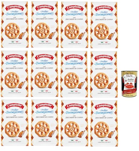 Campiello il Frollino del Buongiorno con zucchero di canna, Shortbread mit brauner Zucker, biscuits cookies 100% Italienische Kekse 12x 350g + Italian Gourmet polpa 400g Campiello il Frollino del Buongiorno con zucchero di canna, Shortbread mit brauner Zucker, biscuits cookies 100% Italienische Kekse 12x 350g + Italian Gourmet polpa 400g von Italian Gourmet E.R.