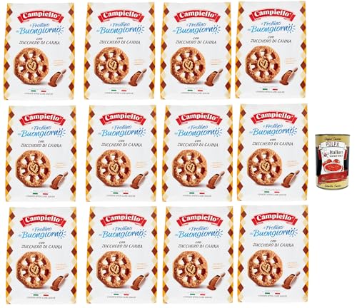 Campiello il Frollino del Buongiorno con zucchero di canna, Shortbread mit brauner Zucker, biscuits cookies 100% Italienische Kekse 12x 700g + Italian Gourmet polpa 400g Campiello il Frollino del Buongiorno con zucchero di canna, Shortbread mit brauner Zucker, biscuits cookies 100% Italienische Kekse 12x 700g + Italian Gourmet polpa 400g von Italian Gourmet E.R.