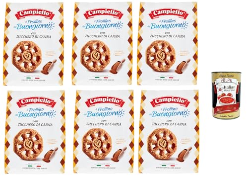 Campiello il Frollino del Buongiorno con zucchero di canna, Shortbread mit brauner Zucker, biscuits cookies 100% Italienische Kekse 6x 700g + Italian Gourmet polpa 400g Campiello il Frollino del Buongiorno con zucchero di canna, Shortbread mit brauner Zucker, biscuits cookies 100% Italienische Kekse 6x 700g + Italian Gourmet polpa 400g von Italian Gourmet E.R.