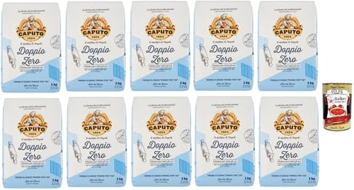 Caputo Doppio Zero Classica, Farina di Grano Tenero Tipo "00", "00" weicher Weizenmehl, Ideal für weiche, leichte Teig, 10x 1 Kg + Italian Gourmet polpa 400g Caputo Doppio Zero Classica, Farina di Grano Tenero Tipo "00", "00" weicher Weizenmehl, Ideal für weiche, leichte Teig, 10x 1 Kg + Italian Gourmet polpa 400g von Italian Gourmet E.R.