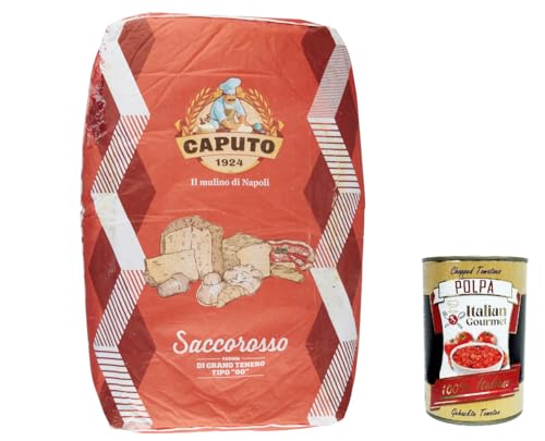 Caputo Italienisches Premium mehl fur pizza Typ "00" Cuoco 25 kg Saccorosso + Italian Gourmet polpa 400g von Italian Gourmet E.R.