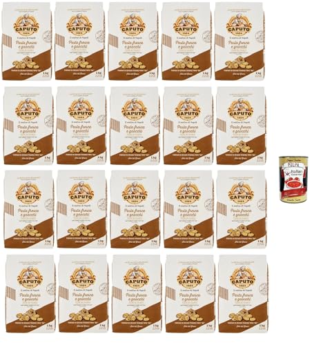 Caputo Pasta Fresca e Gnocchi Farina, "00" weicher Weizenmehl, Mehl mit elastischer Konsistenz ideal, um Ihren Pasta Geschmack zu verleihen, 20x 1 Kg + Italian Gourmet polpa 400g Caputo Pasta Fresca e Gnocchi Farina, "00" weicher Weizenmehl, Mehl mit elastischer Konsistenz ideal, um Ihren Pasta Geschmack zu verleihen, 20x 1 Kg + Italian Gourmet polpa 400g von Italian Gourmet E.R.