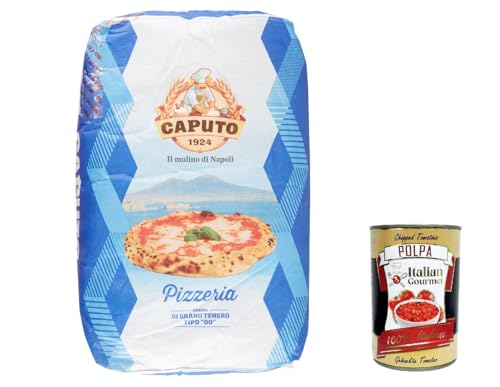Caputo Pizzeria, Weichweizenmehl Typ „00“ 25 kg, Caputo Blu Mehl '00' + Italian Gourmet polpa 400g von Italian Gourmet E.R.